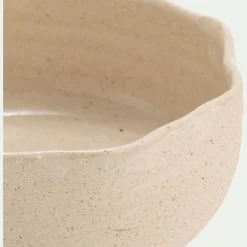 Décoration À Poser*alinea Coupe décorative en grès D15,2xH6cm - Beige