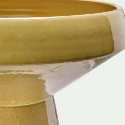 Décoration À Poser*alinea Coupe décorative en terre cuite émaillée D27xH17cm - Jaune