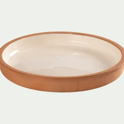 Décoration À Poser*alinea Coupe décorative en terre cuite émaillée D35cm - Blanc