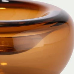 Décoration À Poser*alinea Coupe décorative en verre D15cm - brun rustrel Marron