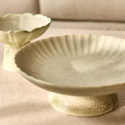 Décoration À Poser*alinea Coupe décorative sur pied en céramique D21cm - Beige