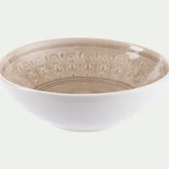 Vaisselle Petit Déjeuner|Coupelle*alinea Coupelle à motifs en grès D17,2cm - alpilles Beige