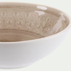 Vaisselle Petit Déjeuner|Coupelle*alinea Coupelle à motifs en grès D17,2cm - alpilles Beige