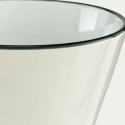Vaisselle Petit Déjeuner|Coupelle*alinea Coupelle en grès avec liseré noir D13cm - Blanc