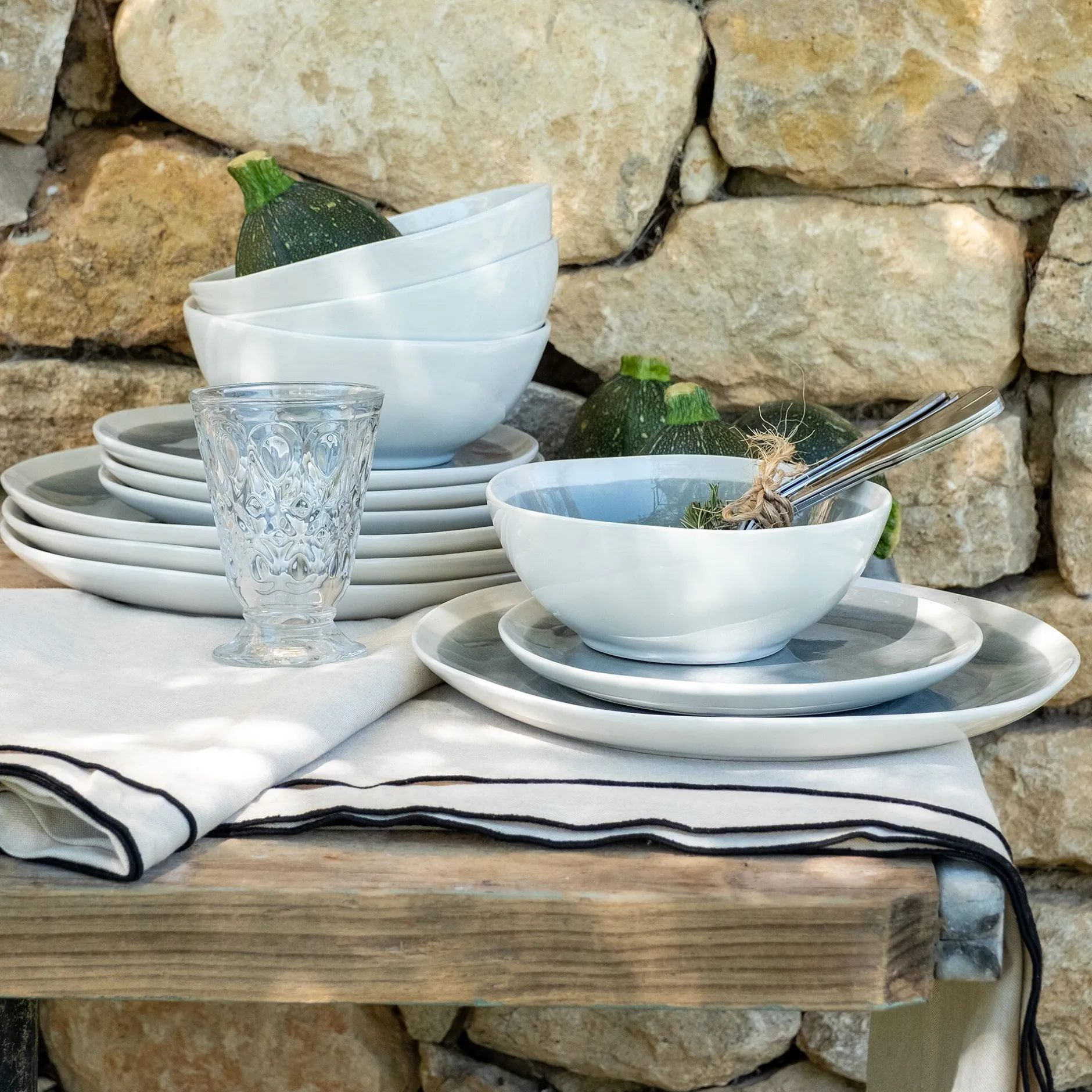 Vaisselle Petit Déjeuner|Coupelle*alinea Coupelle en grès D17cm - autan Bleu