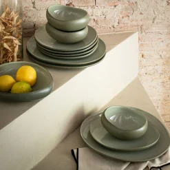 Vaisselle Petit Déjeuner|Coupelle*alinea Coupelle en grès D14cm - olivier Vert