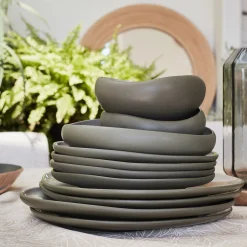 Vaisselle Petit Déjeuner|Coupelle*alinea Coupelle en grès D14cm - olivier Vert