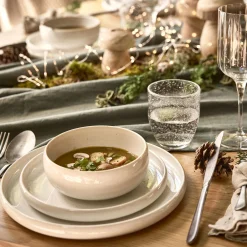 Vaisselle Petit Déjeuner|Coupelle*alinea Coupelle en grès moucheté D14,7cm - Blanc