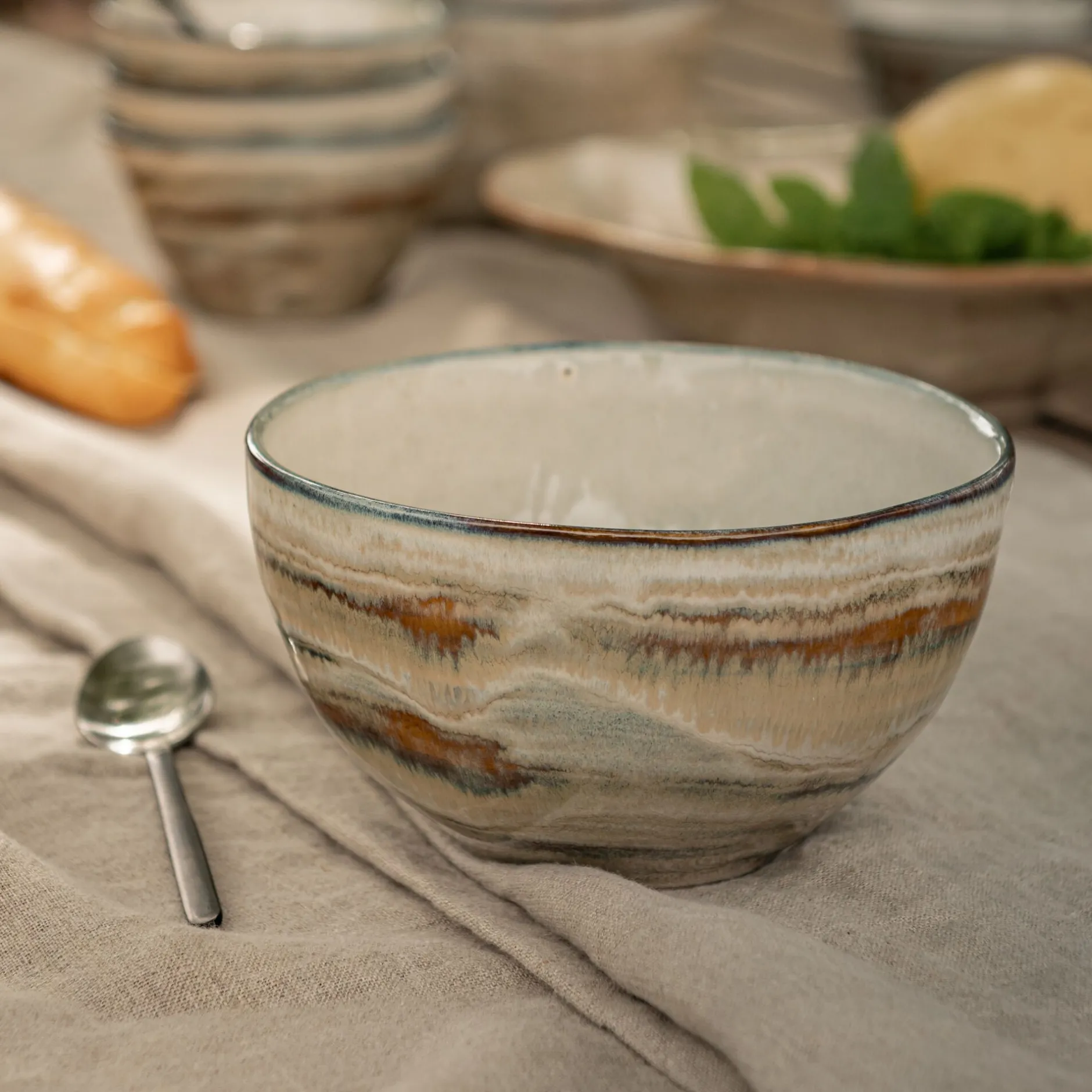 Vaisselle Petit Déjeuner|Coupelle*alinea Coupelle en grès réactif D15cm - Gris