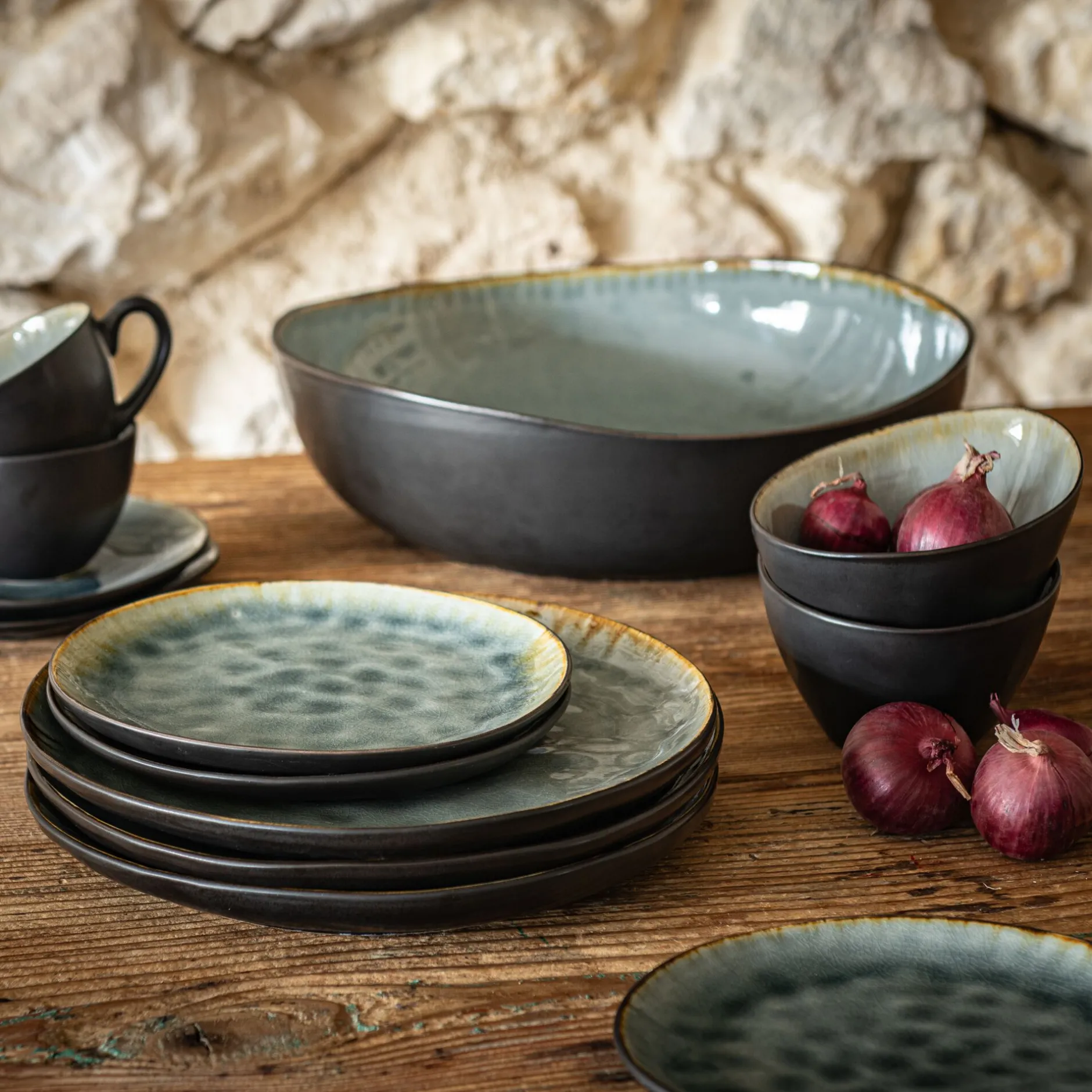 Vaisselle Petit Déjeuner|Coupelle*alinea Coupelle en grès réactif D15,5cm - Gris