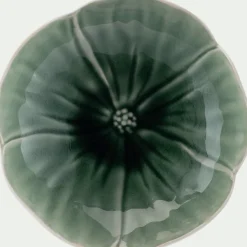 Vaisselle Petit Déjeuner|Coupelle*alinea Coupelle fleur en grès D16cm - olivier Vert