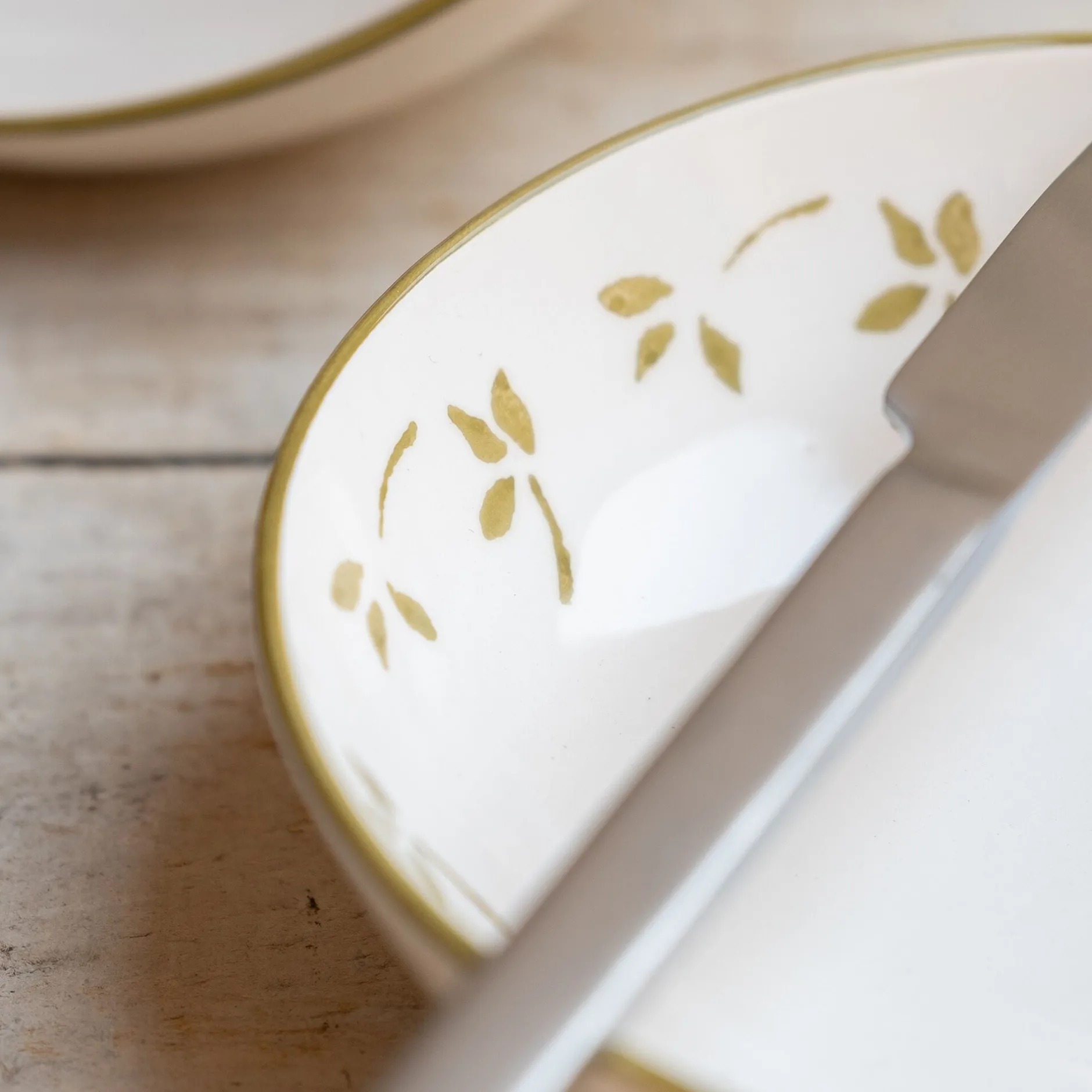 Vaisselle Petit Déjeuner|Coupelle*alinea Coupelle motif floral en faïence D16cm - Blanc