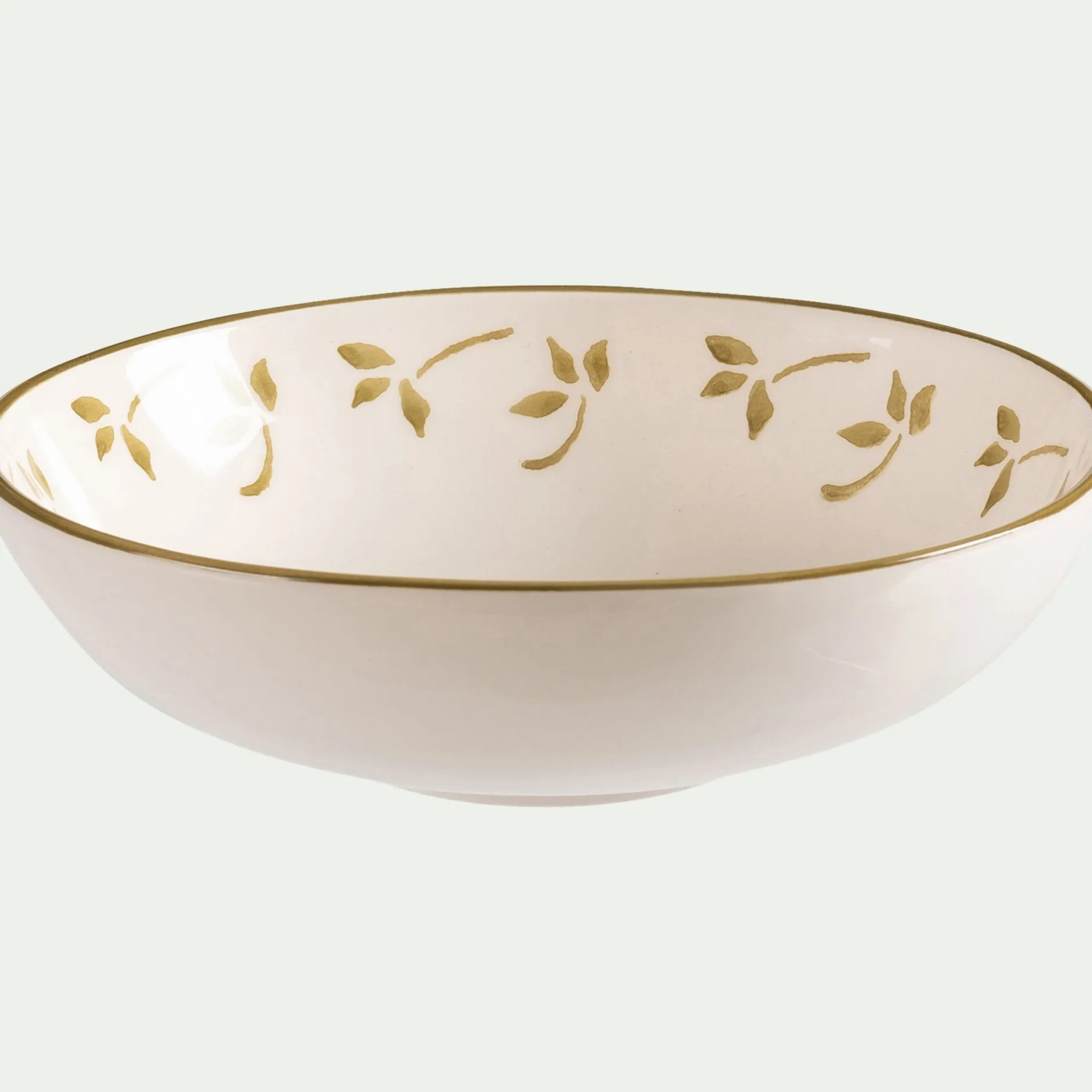 Vaisselle Petit Déjeuner|Coupelle*alinea Coupelle motif floral en faïence D16cm - Blanc
