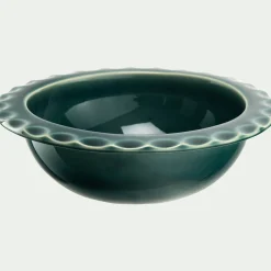 Vaisselle Petit Déjeuner|Bol*alinea Coupelle ondulée en grès D18,5cm - Vert