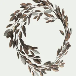 Couronne De Noël*alinea Couronne de Noël en métal D52cm - Marron