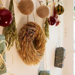 Couronne De Noël*alinea Couronne de Noël en épis de blé D27cm - Naturel