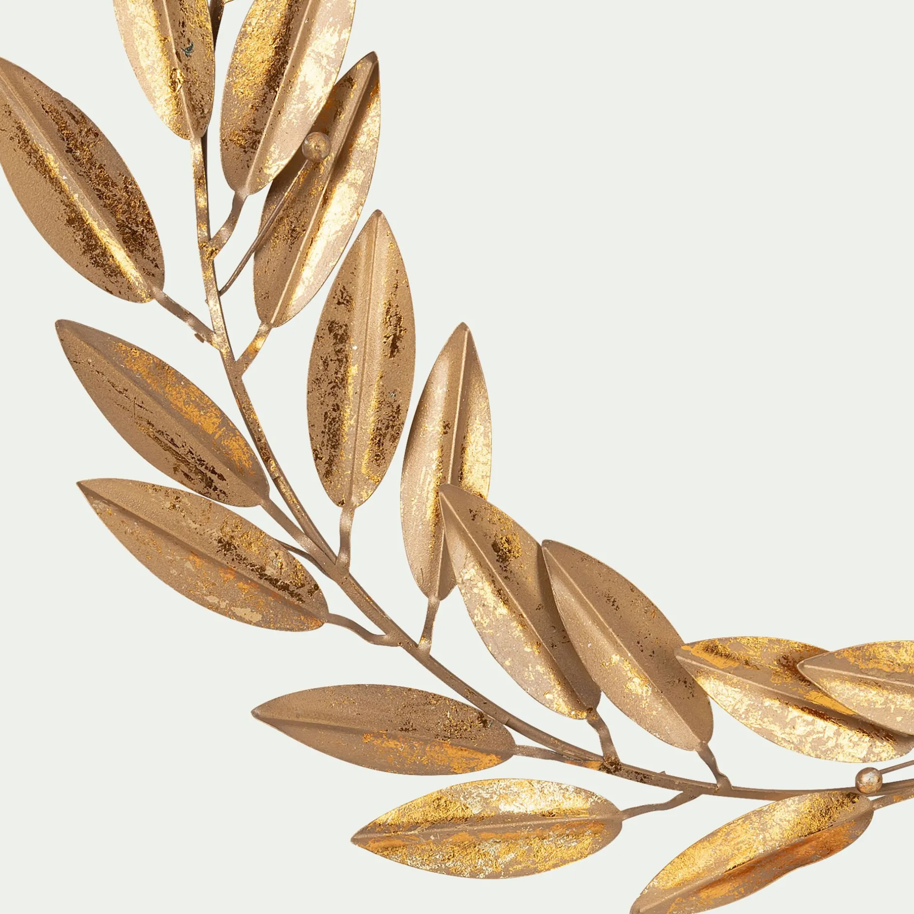 Couronne De Noël*alinea Couronne de Noël végétale en métal D34cm - Doré