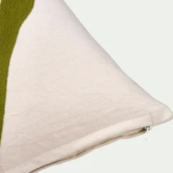 Coussin*alinea Coussin à broderie végétale en coton 40x60cm - Vert