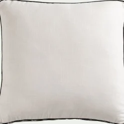 Coussin*alinea Coussin à frise brodée en coton 45x45cm - blanc