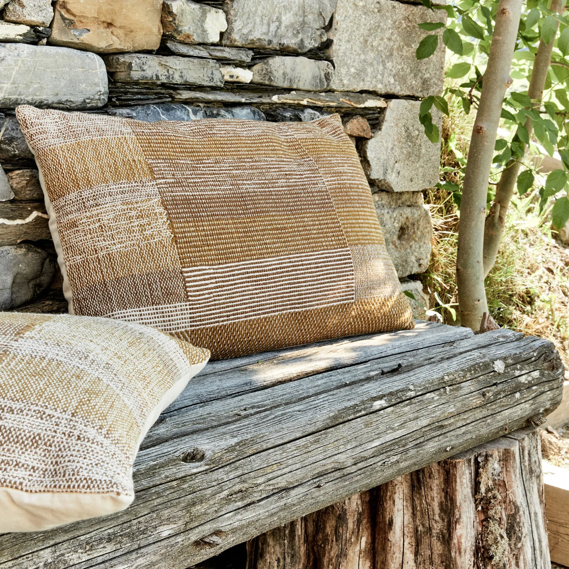 Coussin*alinea Coussin à motifs tissés en coton 40x60cm - brun Marron