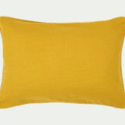 Coussin*alinea Coussin à passepoil bicolore en coton 30x50cm - Jaune
