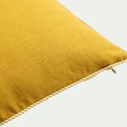 Coussin*alinea Coussin à passepoil bicolore en coton 30x50cm - Jaune