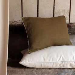 Coussin*alinea Coussin à passepoil bicolore en coton 30x50cm - mousse Vert