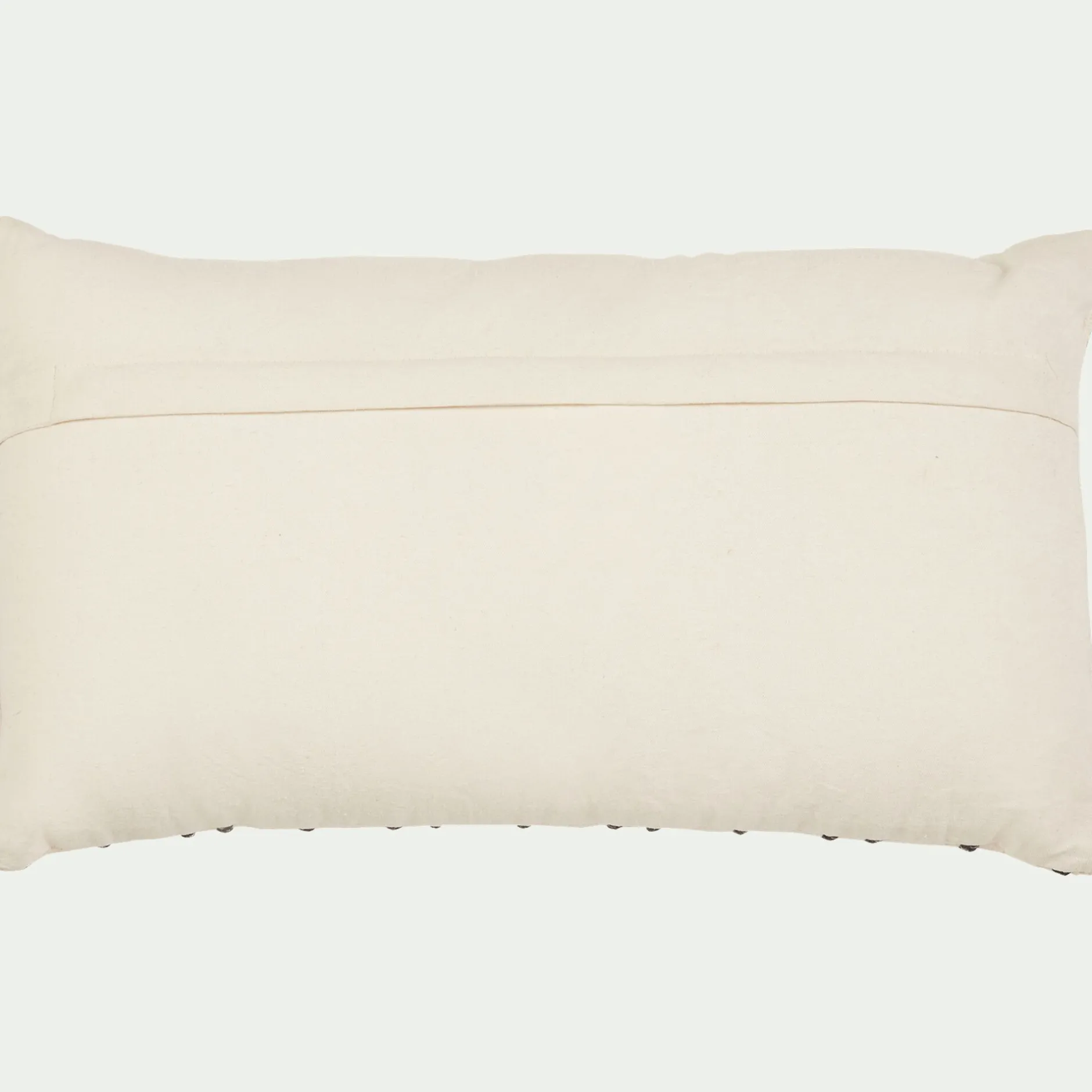 Coussin*alinea Coussin à rayures brodées en coton 30x50cm - noir et écru Blanc