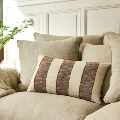 Coussin*alinea Coussin à rayures en coton 30x50cm - brun Marron