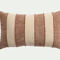 Coussin*alinea Coussin à rayures en coton 30x50cm - brun Marron