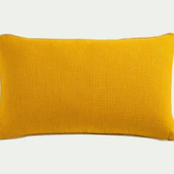 Coussin*alinea Coussin avec passepoil en lin et coton 30x50cm - argan Jaune