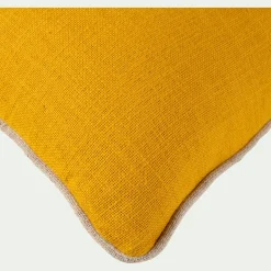 Coussin*alinea Coussin avec passepoil en lin et coton 30x50cm - argan Jaune