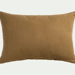 Coussin*alinea Coussin avec surpiqûres Kantha en lin et coton 40x60cm - mousse Vert