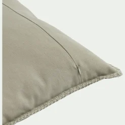 Coussin*alinea Coussin brodé en coton 45x45cm - olivier Vert