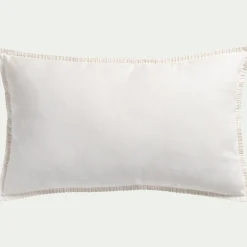 Coussin*alinea Coussin brodé en coton 30x50cm - écru Blanc