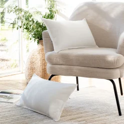 Coussin*alinea Coussin brodé en coton 30x50cm - écru Blanc