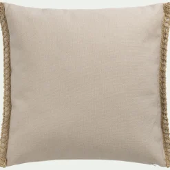 Coussin Exterieur*alinea Coussin de jardin brodé en tissu 45x45cm - alpilles Beige