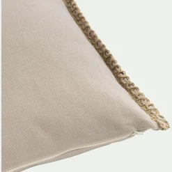 Coussin Exterieur*alinea Coussin de jardin brodé en tissu 45x45cm - alpilles Beige