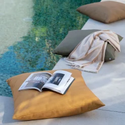 Coussin Exterieur*alinea Coussin de jardin en tissu - 70x70cm Jaune argan