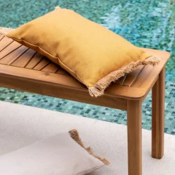 Coussin Exterieur*alinea Coussin de jardin 30x50cm - Jaune argan