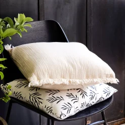 Coussin*alinea Coussin effet froissé en coton 45x45cm - Beige