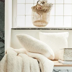 Coussin*alinea Coussin effet moutonné synthétique 45x45cm - Blanc