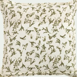 Coussin*alinea Coussin en coton à motif fleurs 45x45cm - Vert
