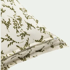 Coussin*alinea Coussin en coton à motif fleurs 45x45cm - Vert