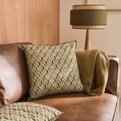 Coussin*alinea Coussin en coton à motif 45x45cm - Vert