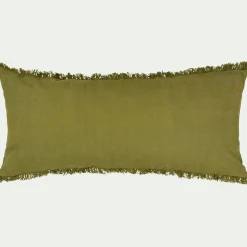 Coussin*alinea Coussin en coton finition franges 40x90cm - garrigue Vert