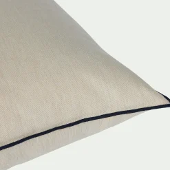 Coussin*alinea Coussin en coton finition point bourdon 45x45cm - Beige