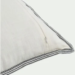 Coussin*alinea Coussin en coton finition galon 45x45cm - Blanc