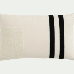 Coussin*alinea Coussin en coton tufté 30x50cm - Blanc
