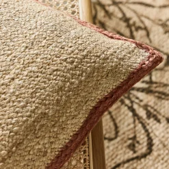 Coussin*alinea coussin en jute avec finition liseré 40x60cm - Naturel